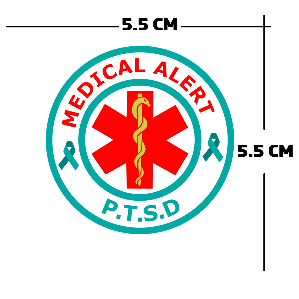 Medical Alert PTSD Iron on Transfer for fabrics awareness green ribbon
