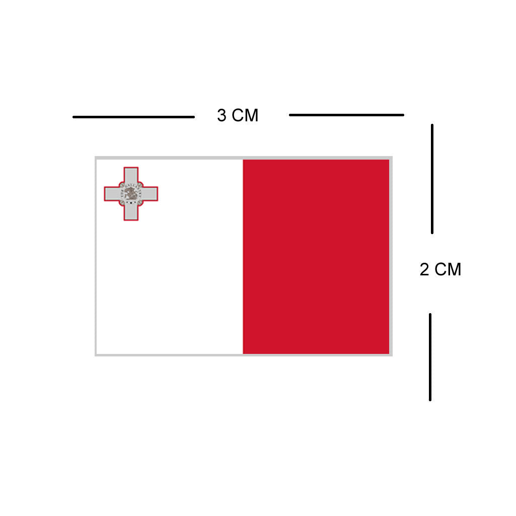 Set of 4 MALTA Flag Iron on Screen Print Transfers for Fabrics Maltese