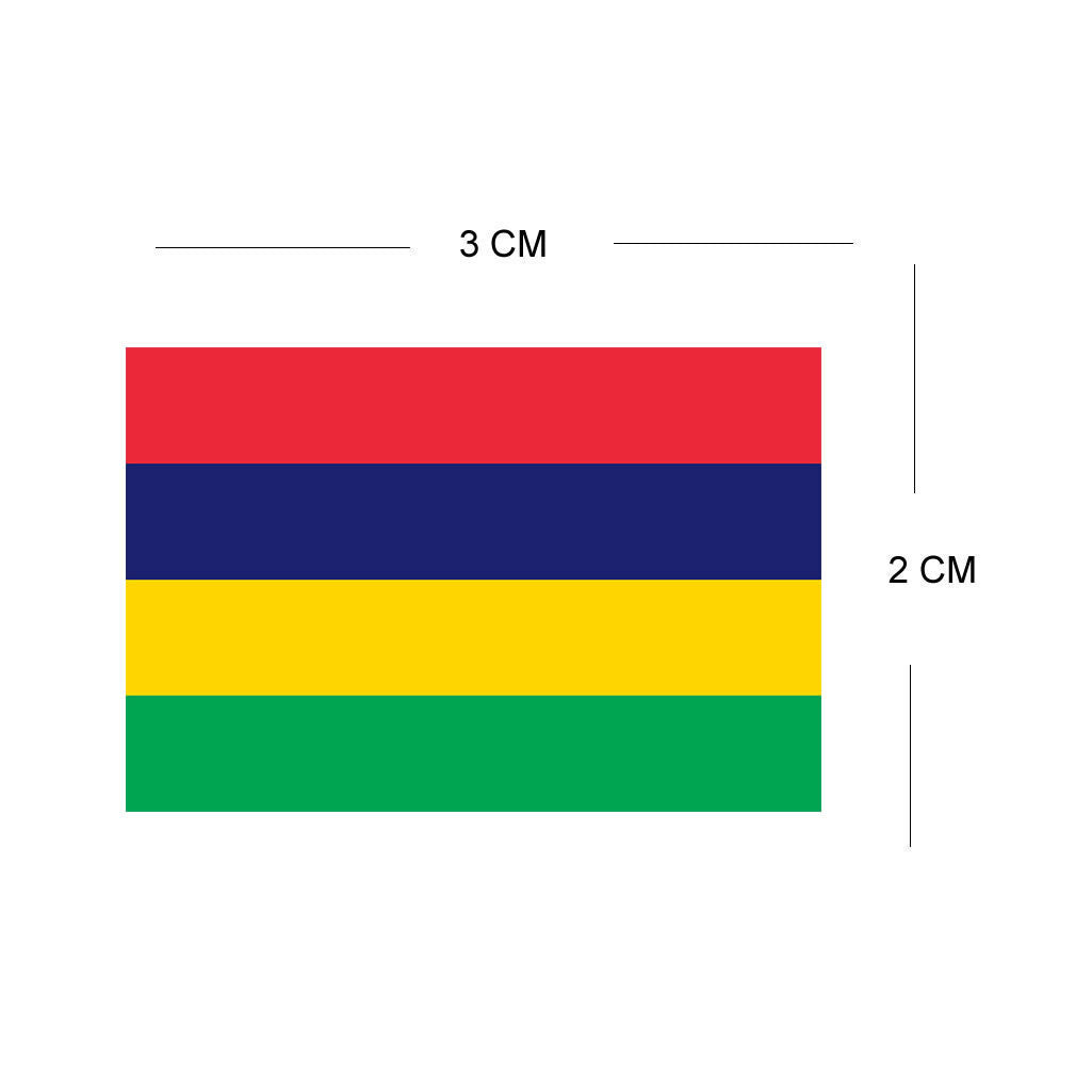 4 x Mauritius Flag Iron on Screen Print Transfers for fabrics Mauritian Creole