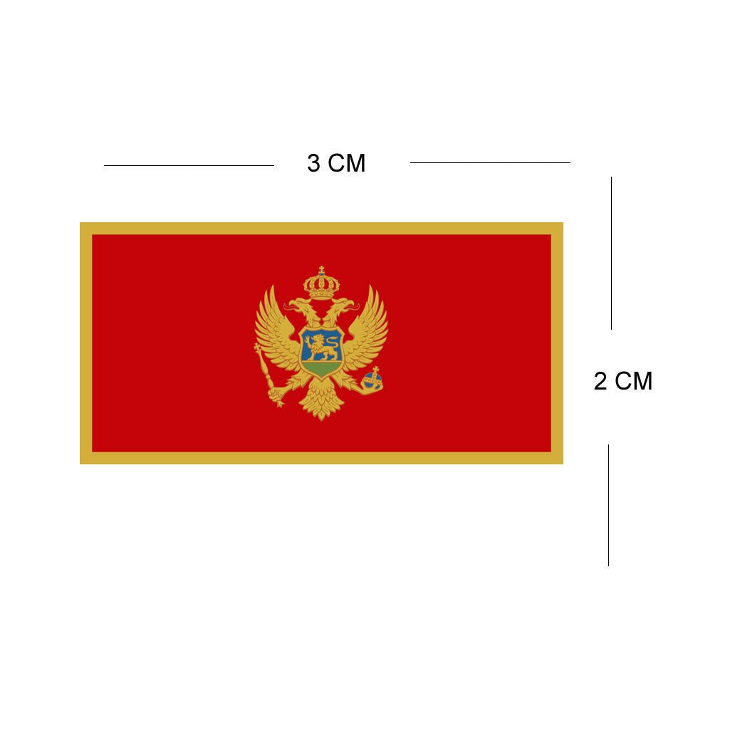 4 x Montenegro Flag Iron on Transfers
