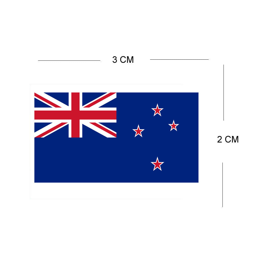 Set of 4 New Zealand Flag Iron on Screen Print Transfers for Fabrics KIWI