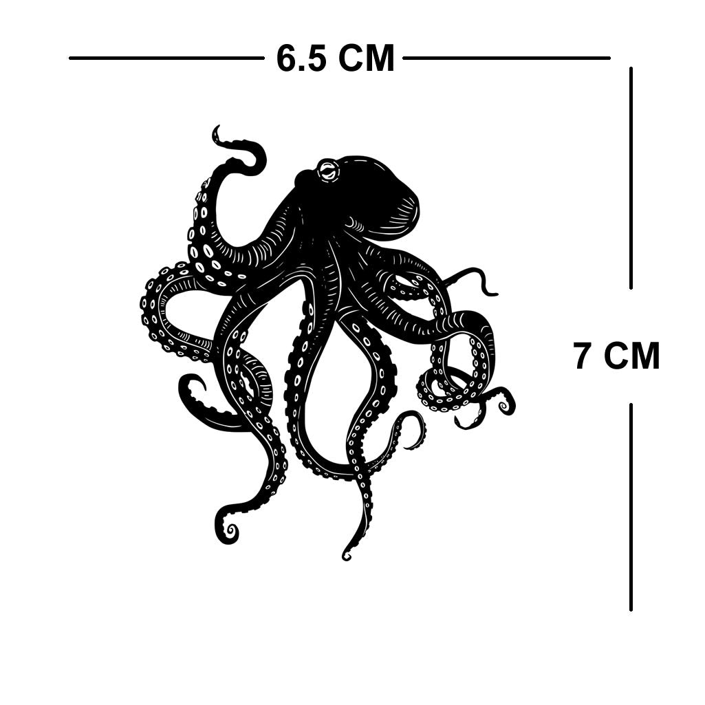 Octopus Temporary Tattoo neck face arm hand body art Sea