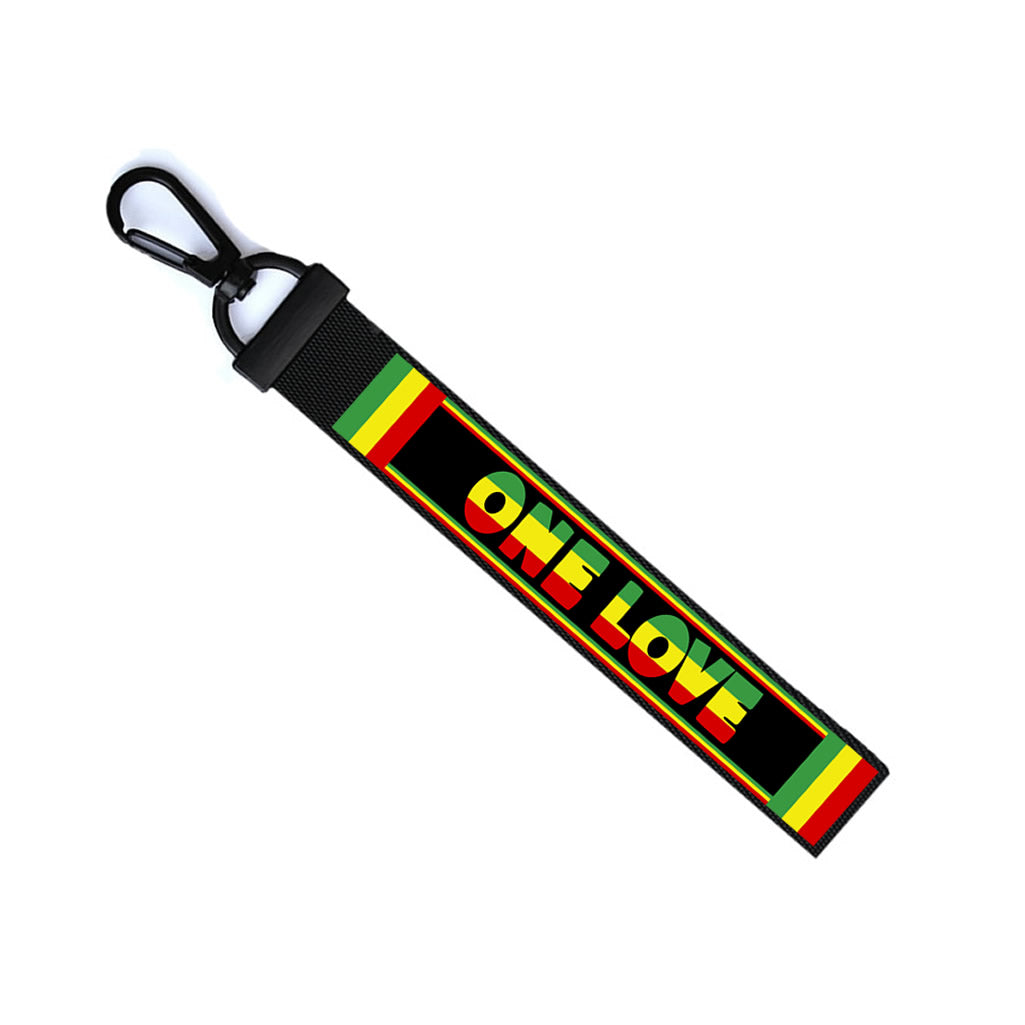 ONE LOVE Key Chain Luggage Tag Zipper Pull Bag Ring Key Ring rasta flag