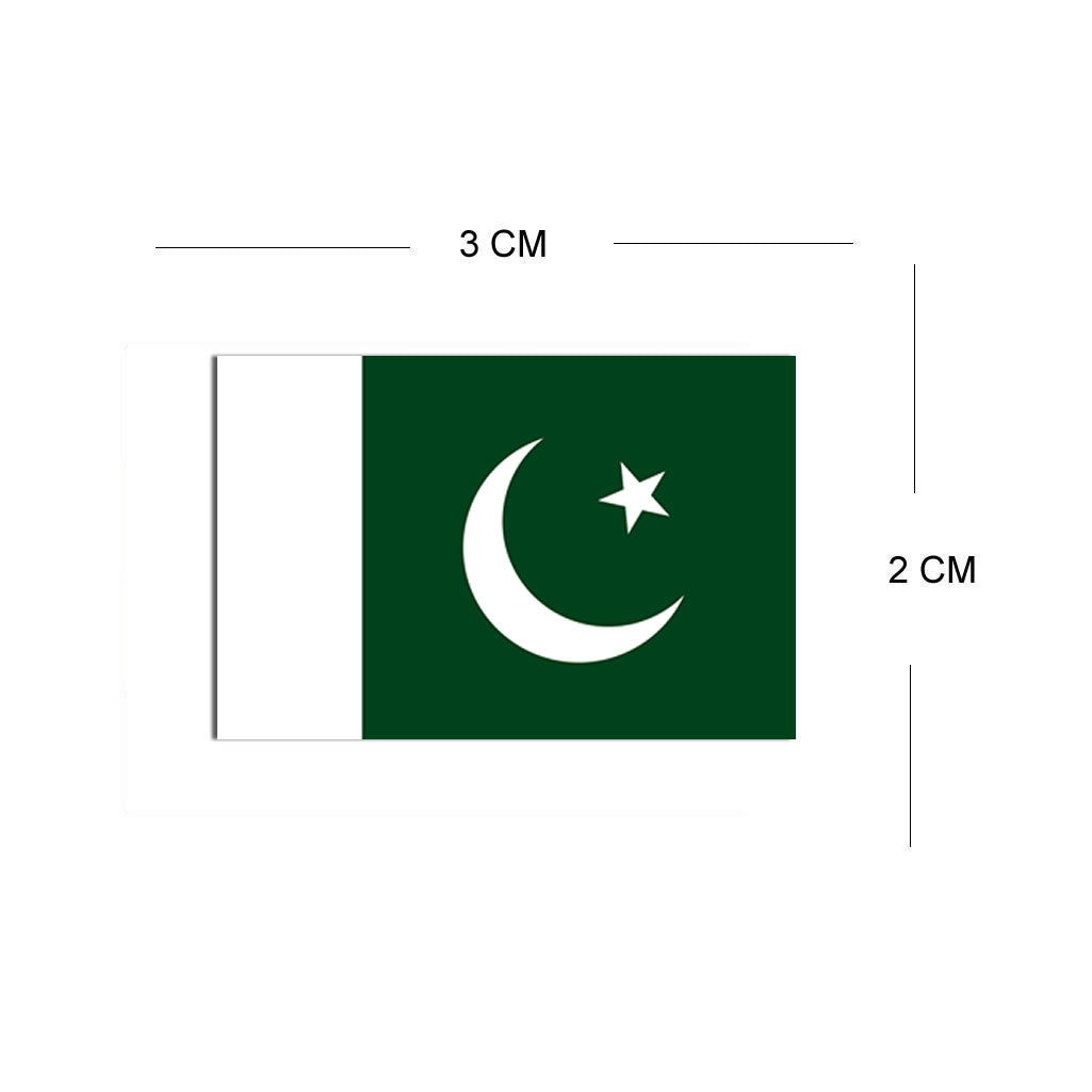 Set of 4 x Pakistan Flag Iron on Screen Print Transfers for Fabrics Machine Washable Pakistani Flag patch