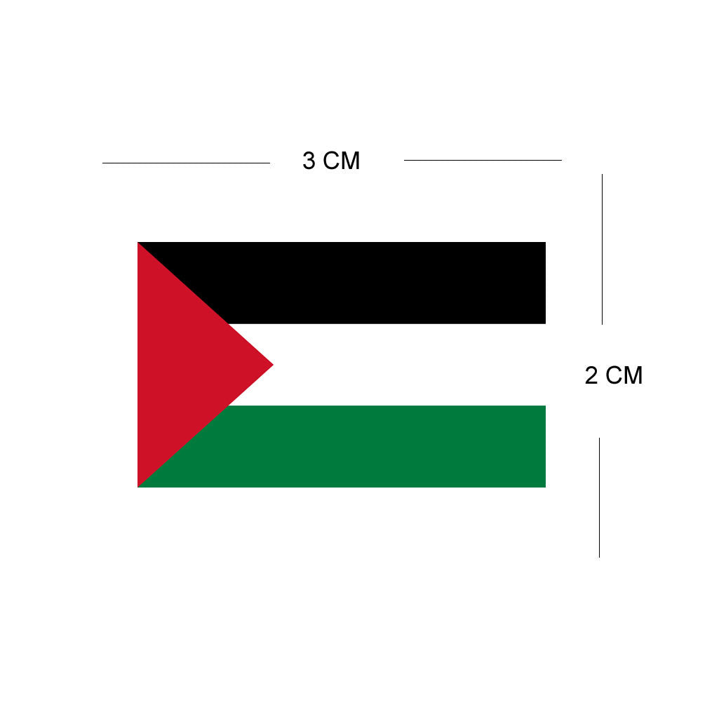 Set of 4 Palestine Flag Iron on Screen Print Transfers