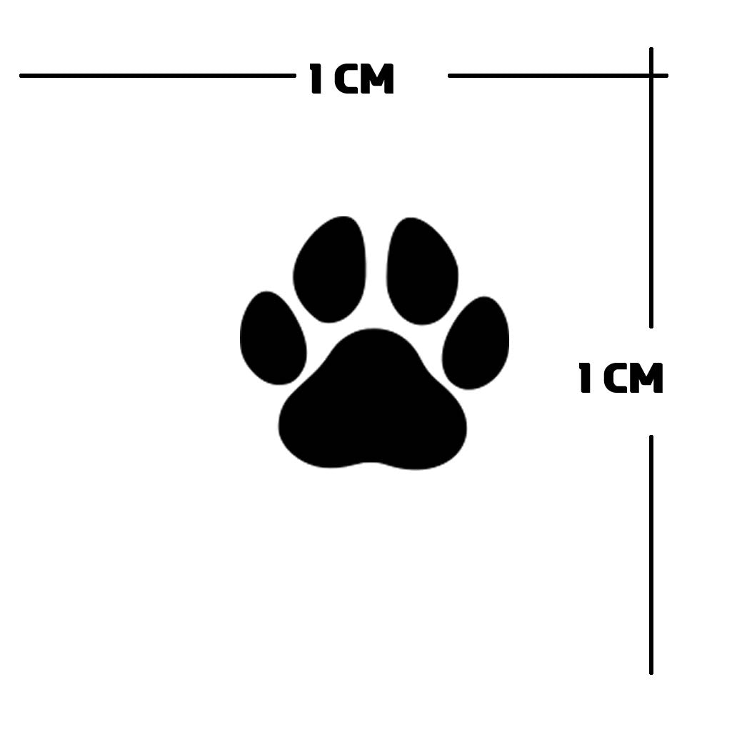 10 x paw prints TEMPORARY TATTOO pet lover long lasting waterproof