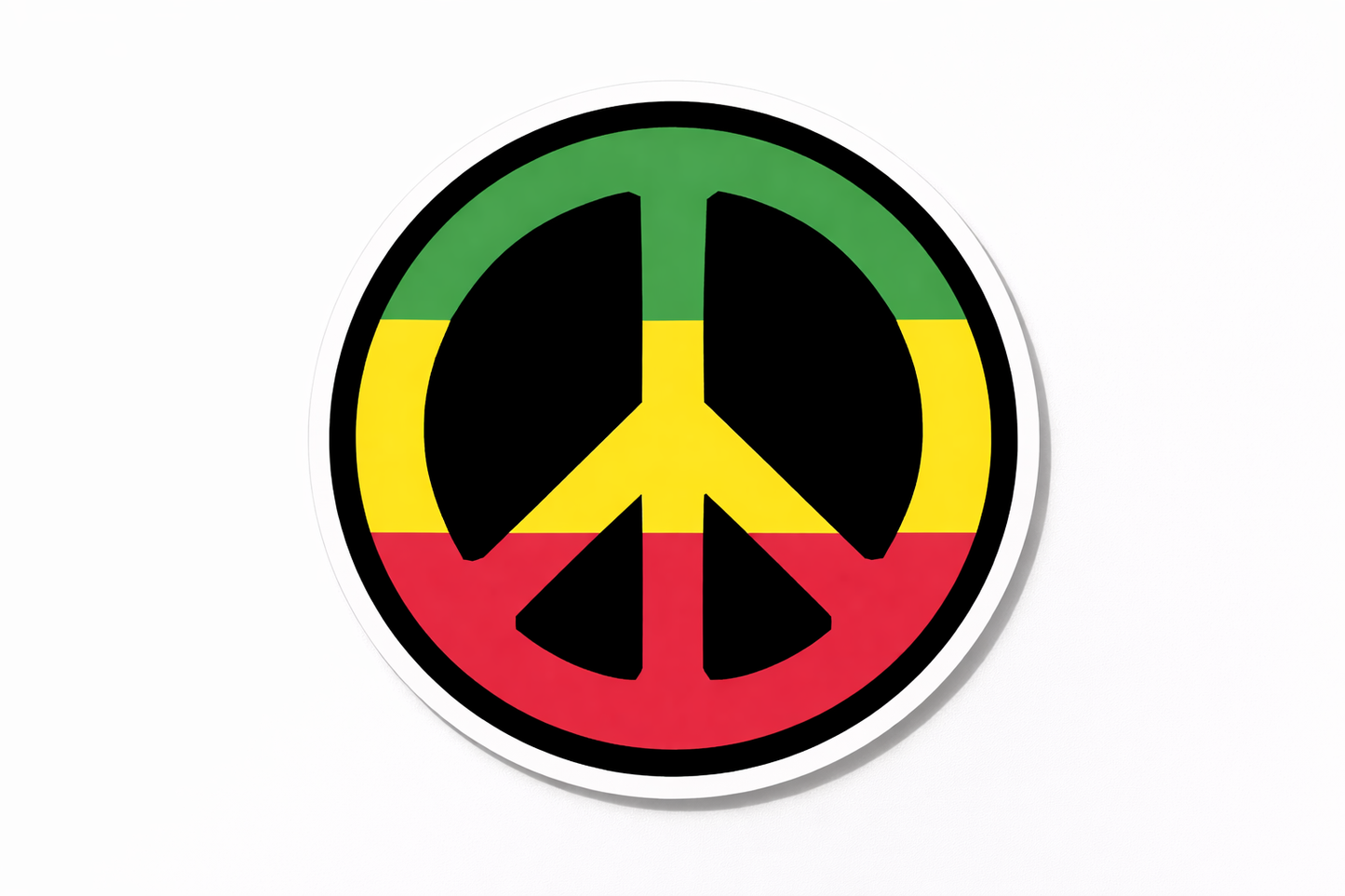 4 PACK Peace Sign waterproof Matte vinyl sticker Jamaica Rasta Flag