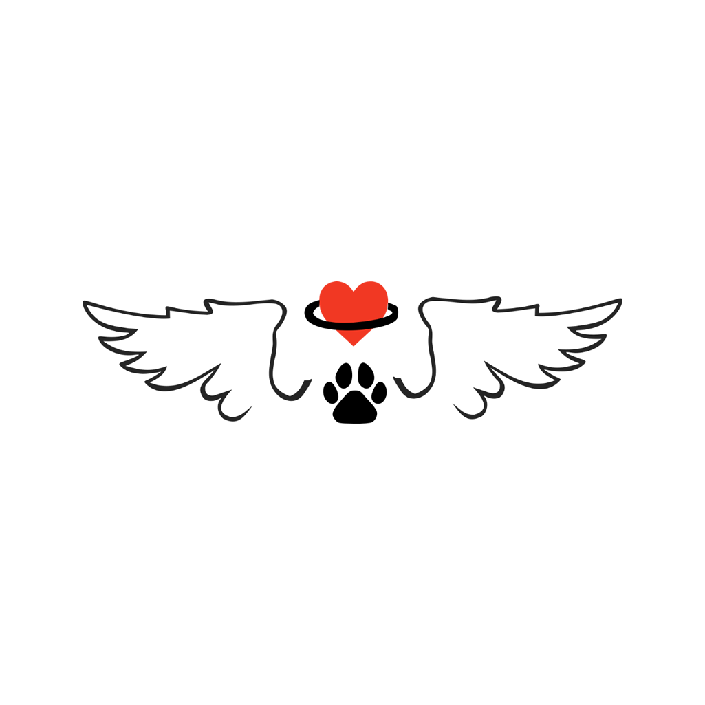 RIP Pet Angel wings Temporary Tattoo Body art in memory of love heart halo heven