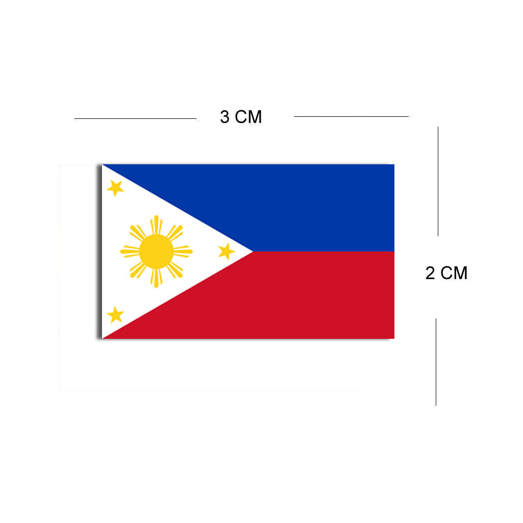 Set of 4 x PHILIPPINES Flag Iron on Screen Print Transfers for Fabrics filipino