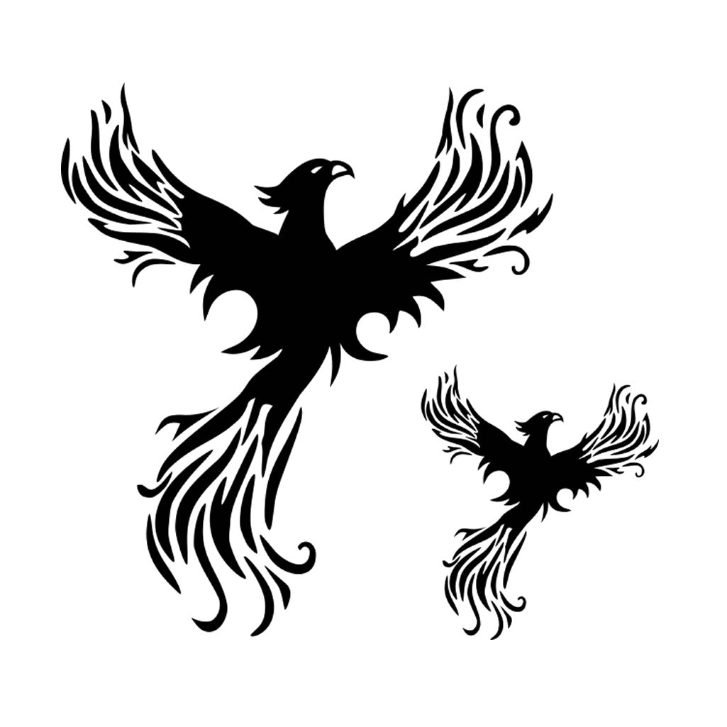 2 X PHOENIX prints TEMPORARY TATTOO long lasting waterproof