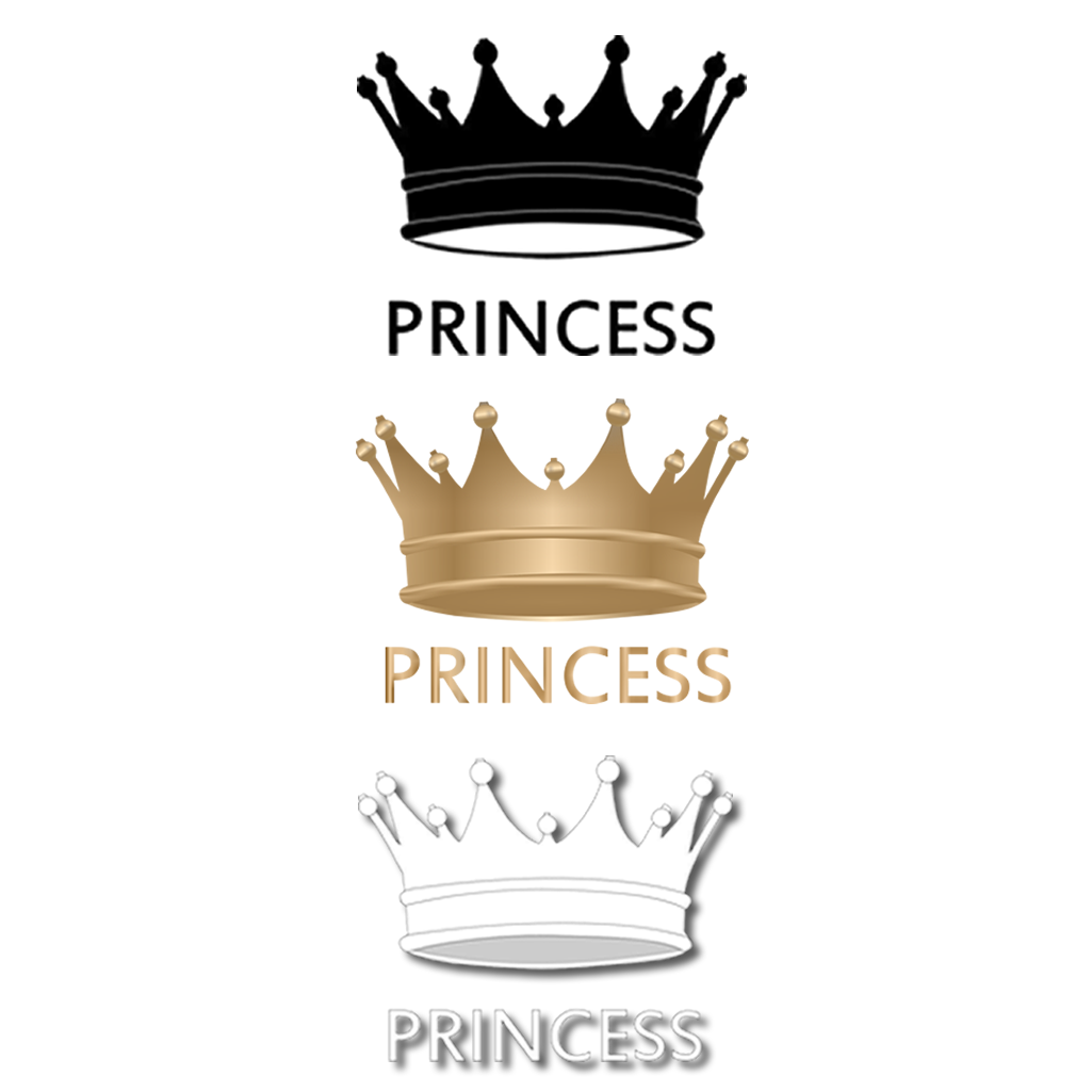 DIY The Royals - King, Queen, Prince, Princess Crown Iron on Screen Print Transfers for Fabric Machine Washable patch (Copy)