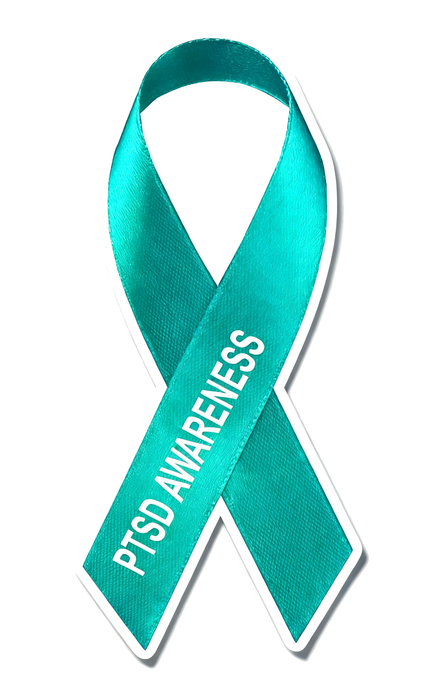 4 PACK PTSD awareness waterproof Matte vinyl sticker paper green ribbon