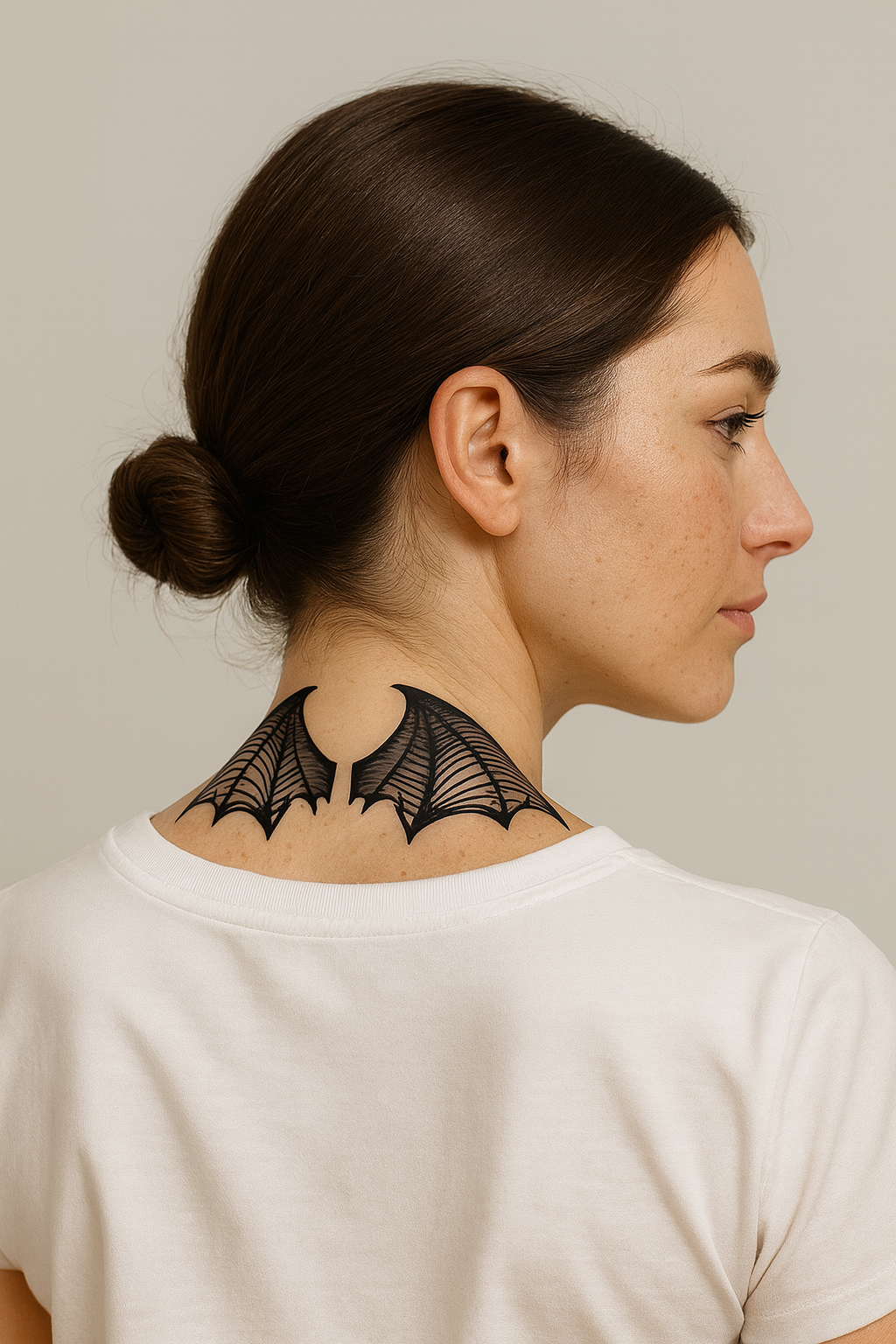 2 x BAT wings Temporary Tattoo neck face Neck body art