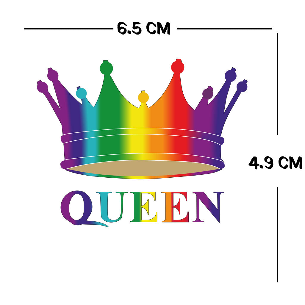 Queen Iron on Transfer for fabric LGBT rainbow crown lgbtq gay pride