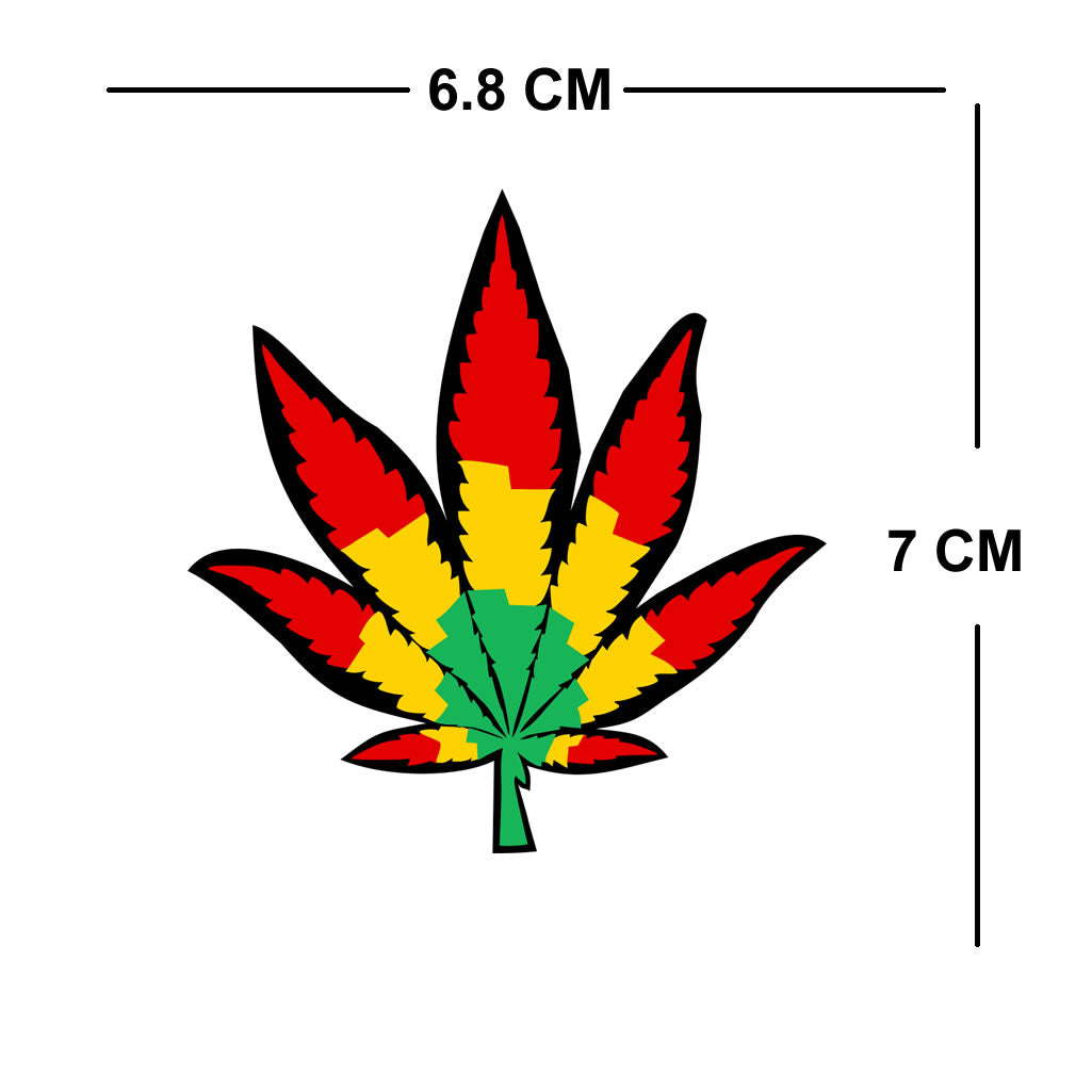 Rasta colours leaf Temporary Tattoo Body art weed one love