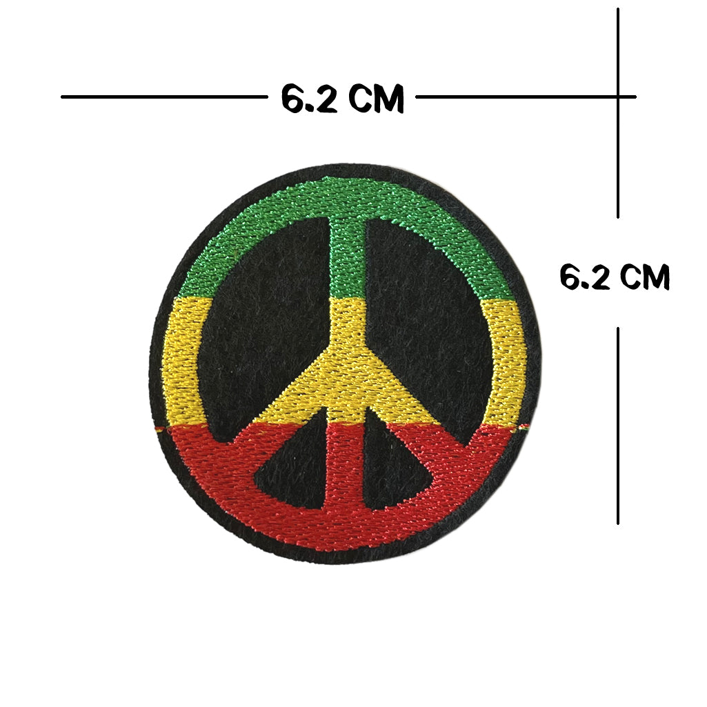 Set of 7 Jamaica Embroidery Patch Iron on or Sew on Embroidered Motif Transfer Jamaican Flag map heart one love rasta Peace