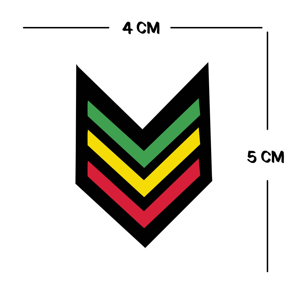 Set of 5 Rasta Iron on Transfer for fabric one love army stripes peace lion weed