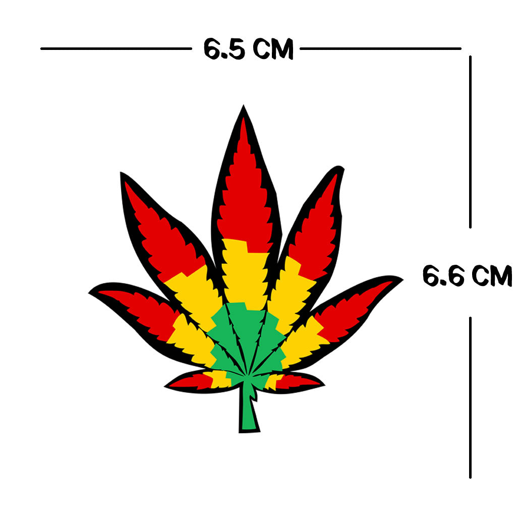 2 X Rasta weed Iron on Transfer for fabric Rastafari colour hemp print