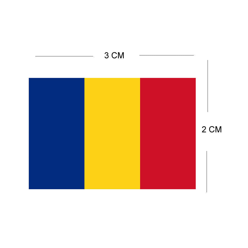 Set of 4 x Romania Flag Iron on Screen Print Transfers for Fabrics Romanian