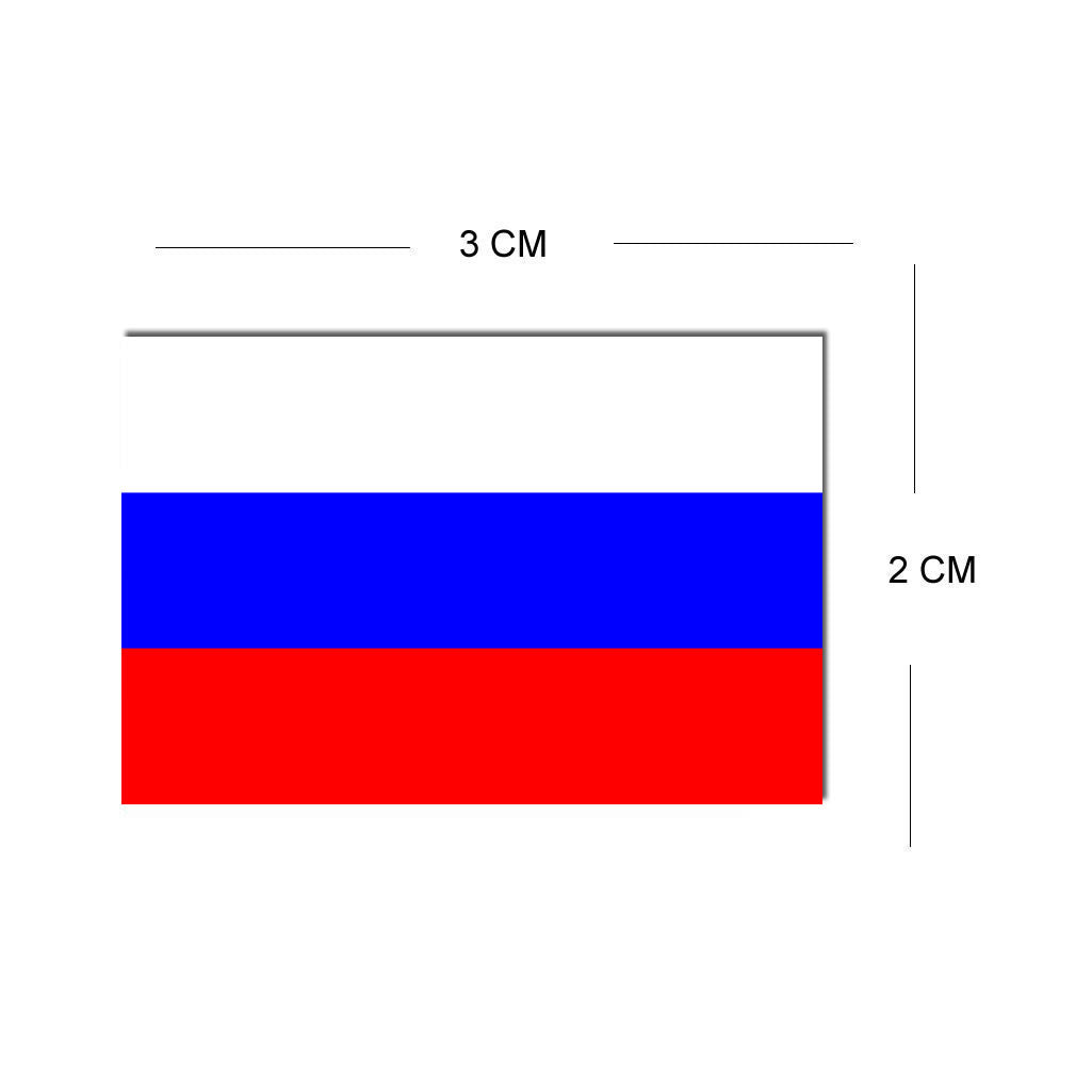 Set of 4 x Russia Flag Iron on Screen Print Transfers for Fabrics Russian