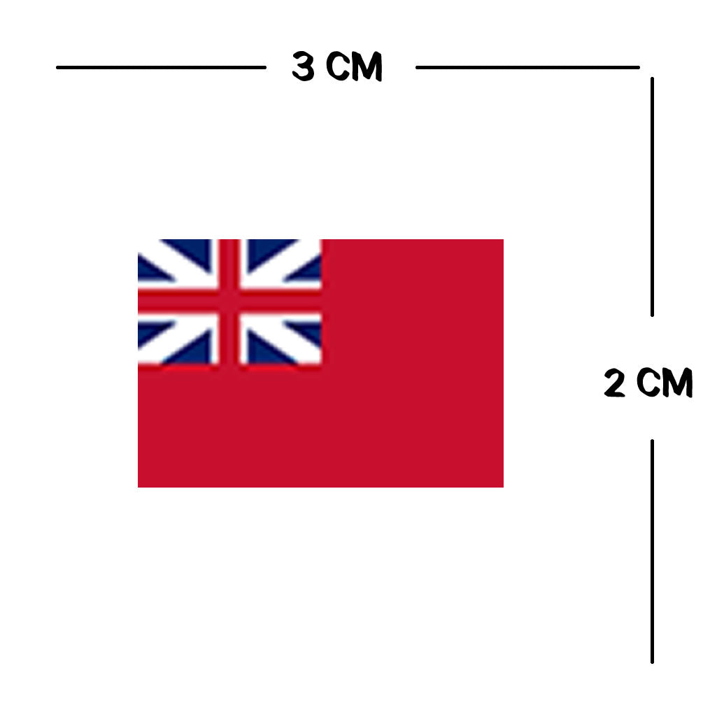 Set of 4 x Red Ensign of Great Britain Flag Iron on Screen Print Transfers for Fabrics Sailor Flag