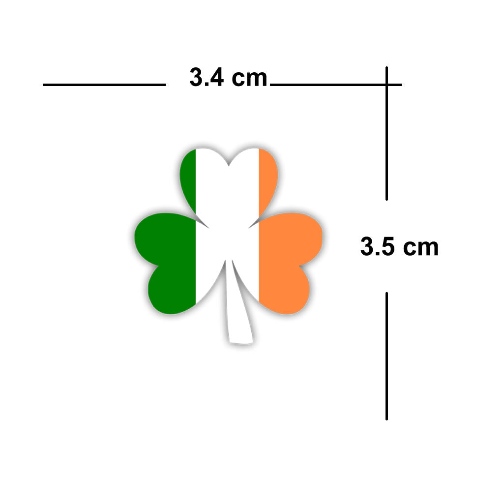 Set of 4 x Irish Flag Shamrock Iron on Patch