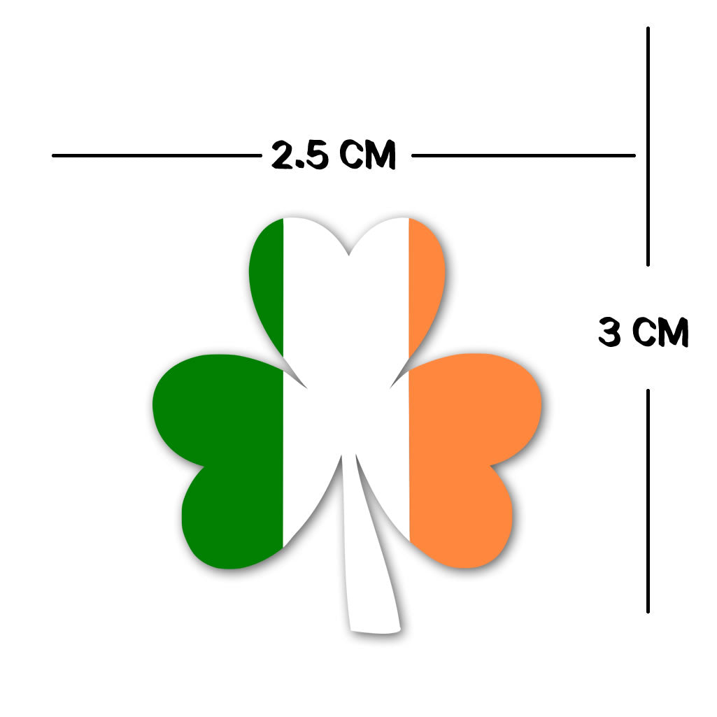 Set of 2 Shamrock irish Flag Temporary Tattoo leaves Ireland leaf clover