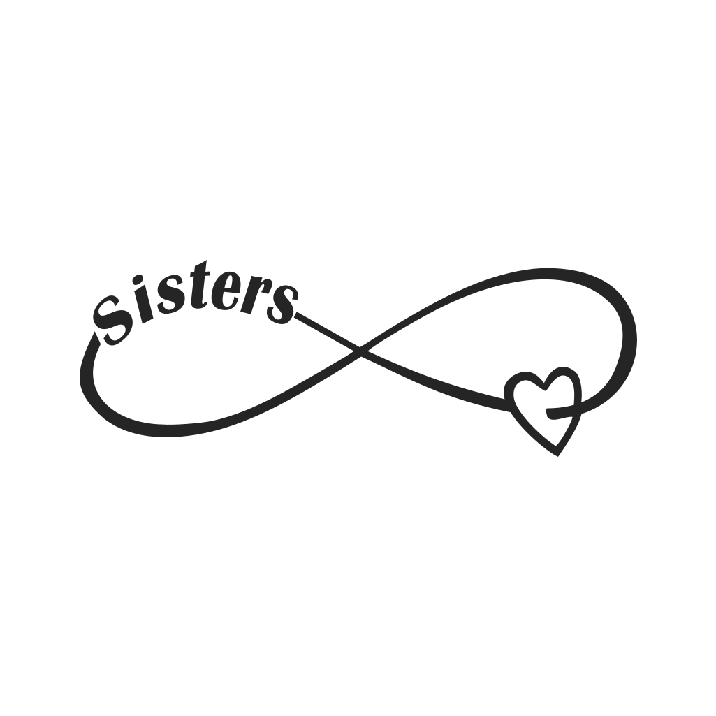 Sisters Temporary Tattoo Waterproof Lasts 1 week Body Face art eternal love sign