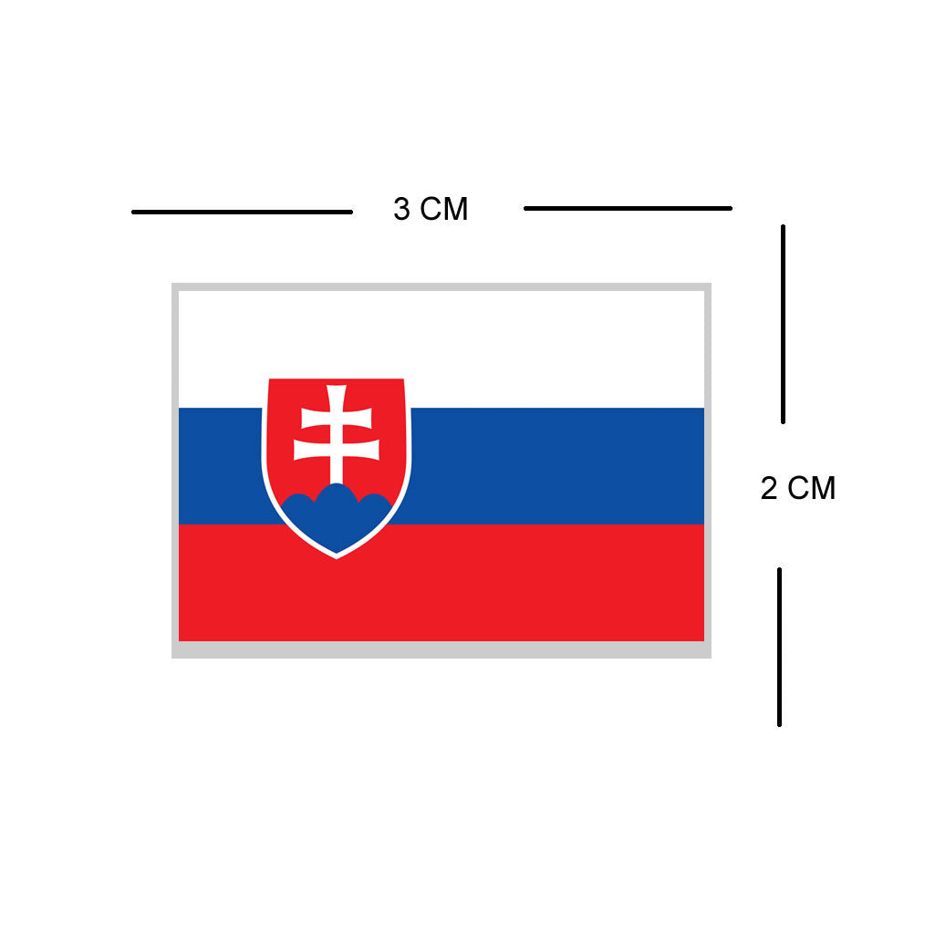 Set of 4 SLOVAKIA Flag Iron on Screen Print Transfers for Fabrics SLOVAKIAN