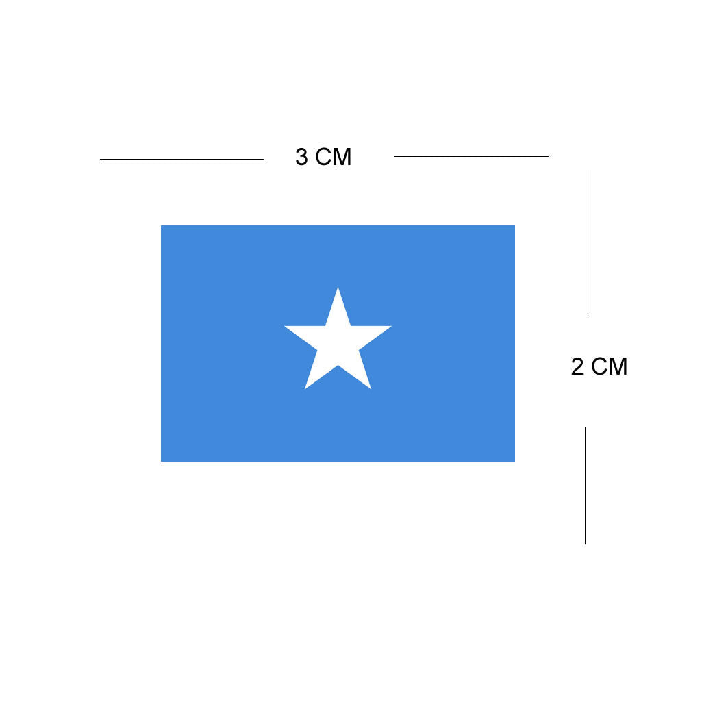 Set of 4 x Somalian Flag Iron Transfers