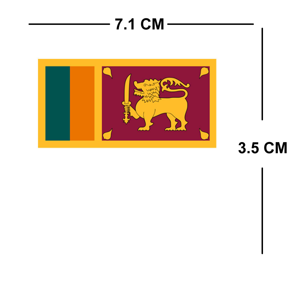 Set of 4 Sri lanka Flag Temporary Tattoo Waterproof Lasts 1 week Sri Lankan