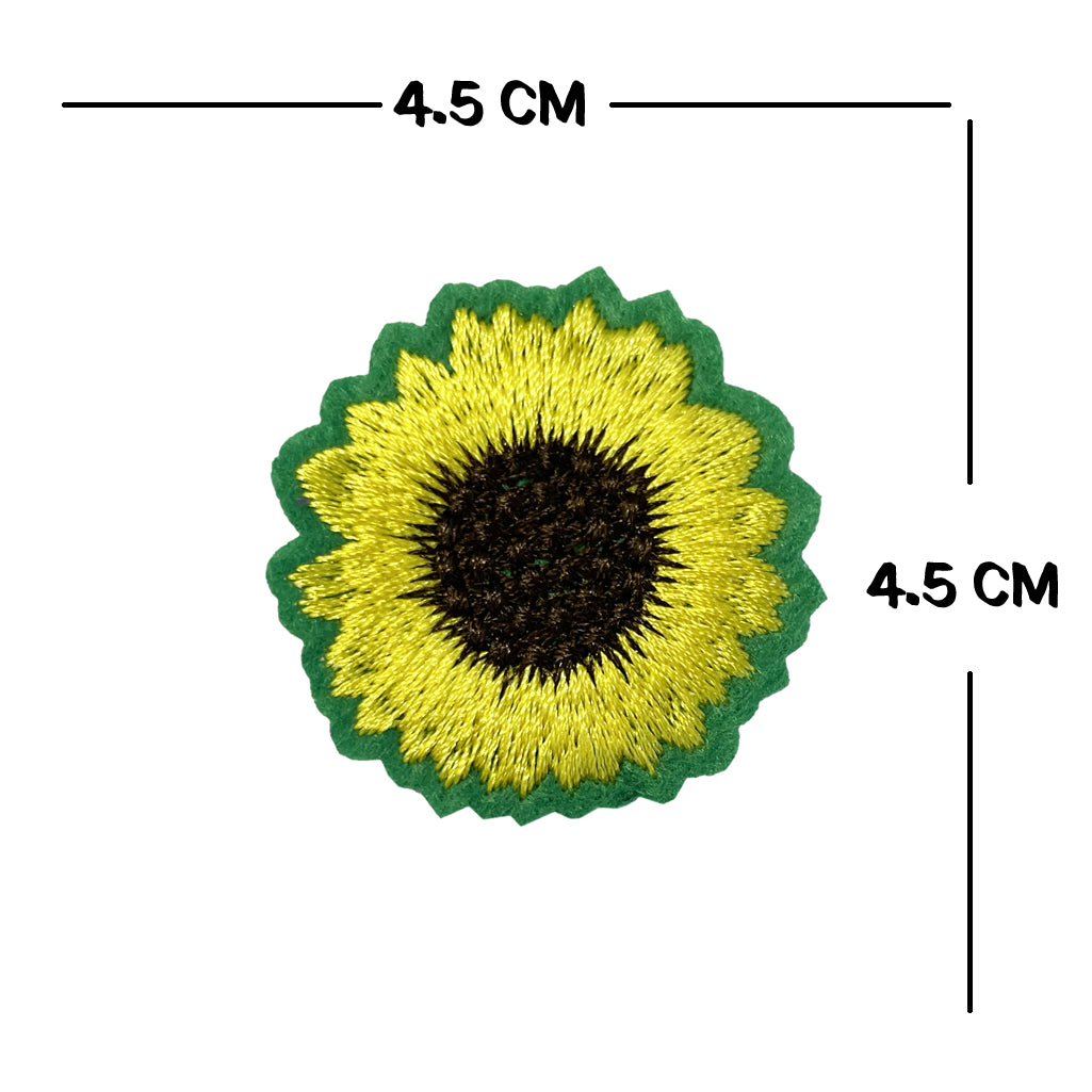 Sun flower Embroidery Iron on or Sew on Patch