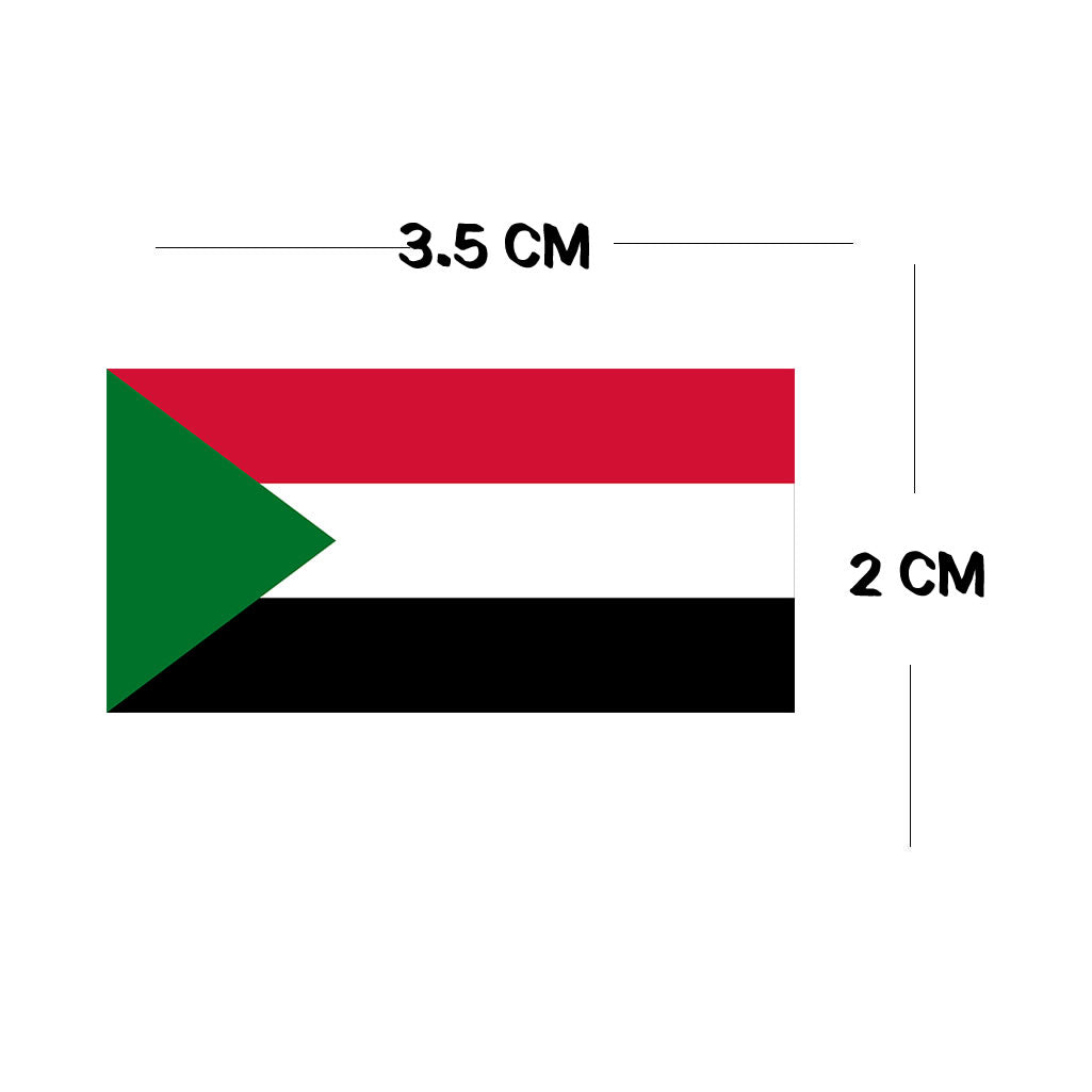 Set of 4x Sudan Flag Iron on Transfers