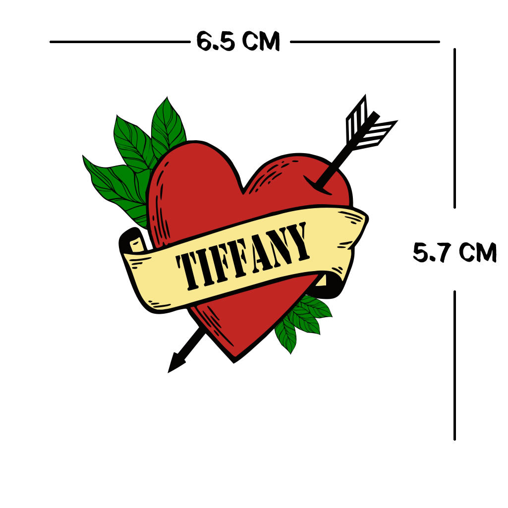 Tiffany HEART arrow Temporary Tattoo long lasting chucky love