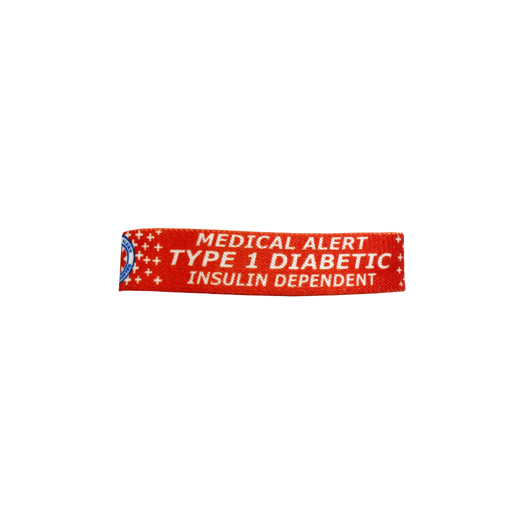 Medical Alert Type one Diabetic elastic Wrist band wristband TYPE 1 diabetes
