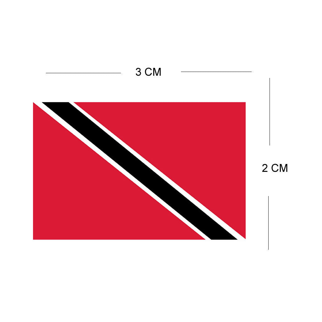 Set of 4 Trinidad and Tobago Flag Iron on Screen Print Transfers for Fabrics