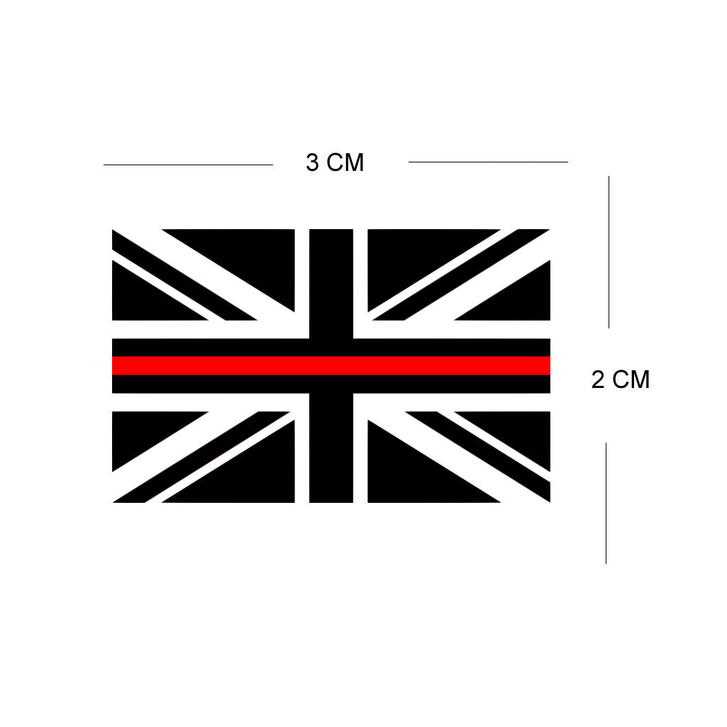 Set of 4 x Thin Red Line Flag Iron on Screen Print Transfers for Fabrics Machine Washable Firefighter Flag patch