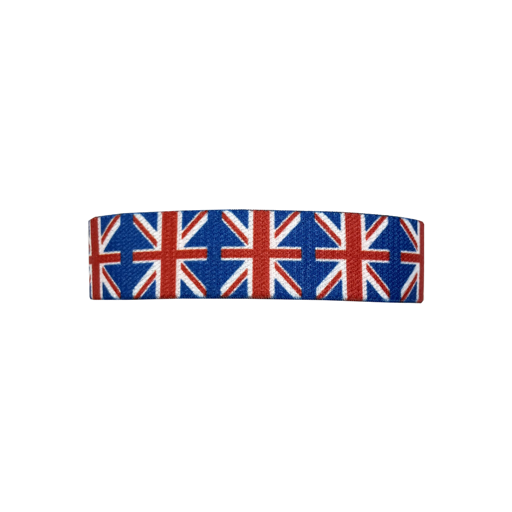 Set of UK flag elastic Wrist band wristband / Key tag gift union jack Great Britain united kingdom