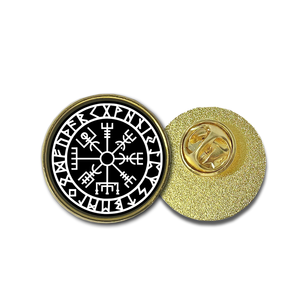 Viking Icelandic COMPAS badge Metal pins Norway Vegvisir Emblem pin gift