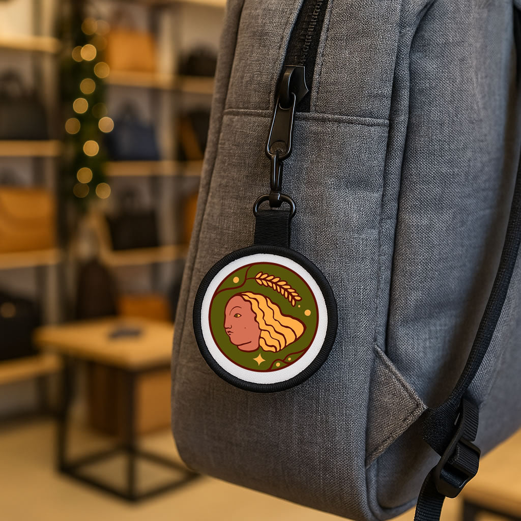 Zodiac Star Sign Circle Bag Tag Keyring – Astrology Key Ring Zipper Pull Charm