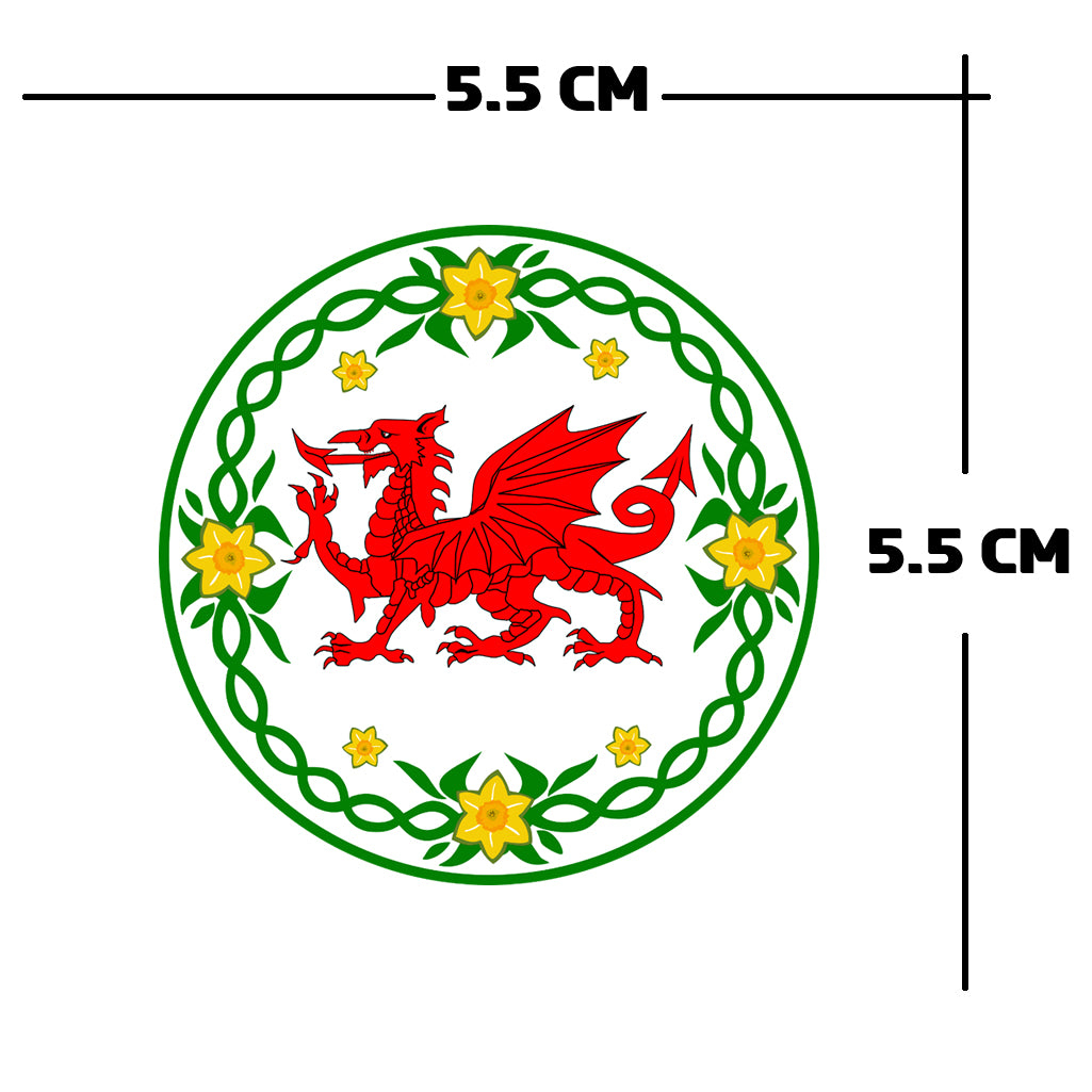 Wales Dragon iron on Transfer patch for fabrics Welsh Team Daffodil