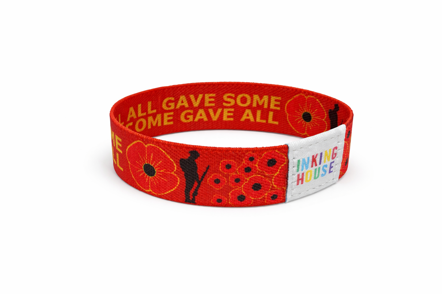 Remembrance day Poppy Elastic Wrist Band d day lest we forget all gave some some gave all