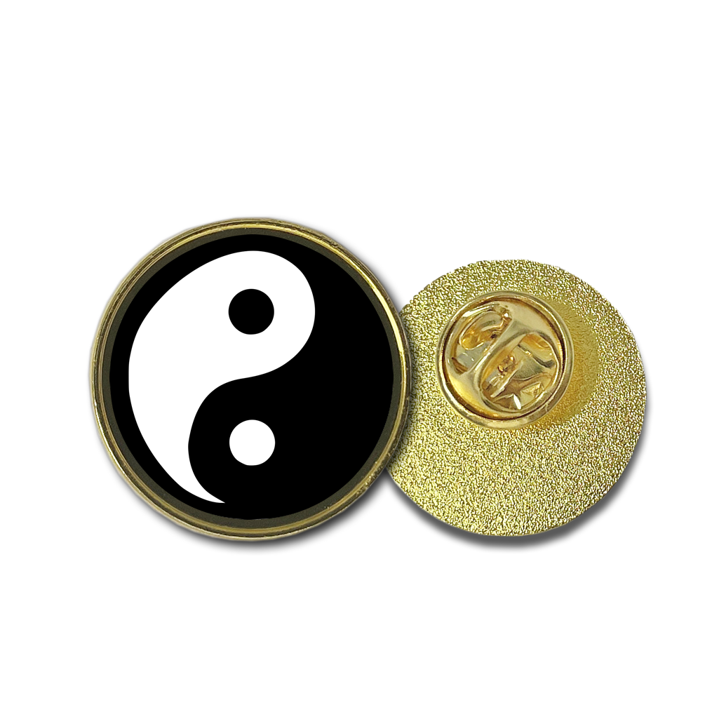 Ying yang badge Metal pins emblem Pin symbol Korean Symbol
