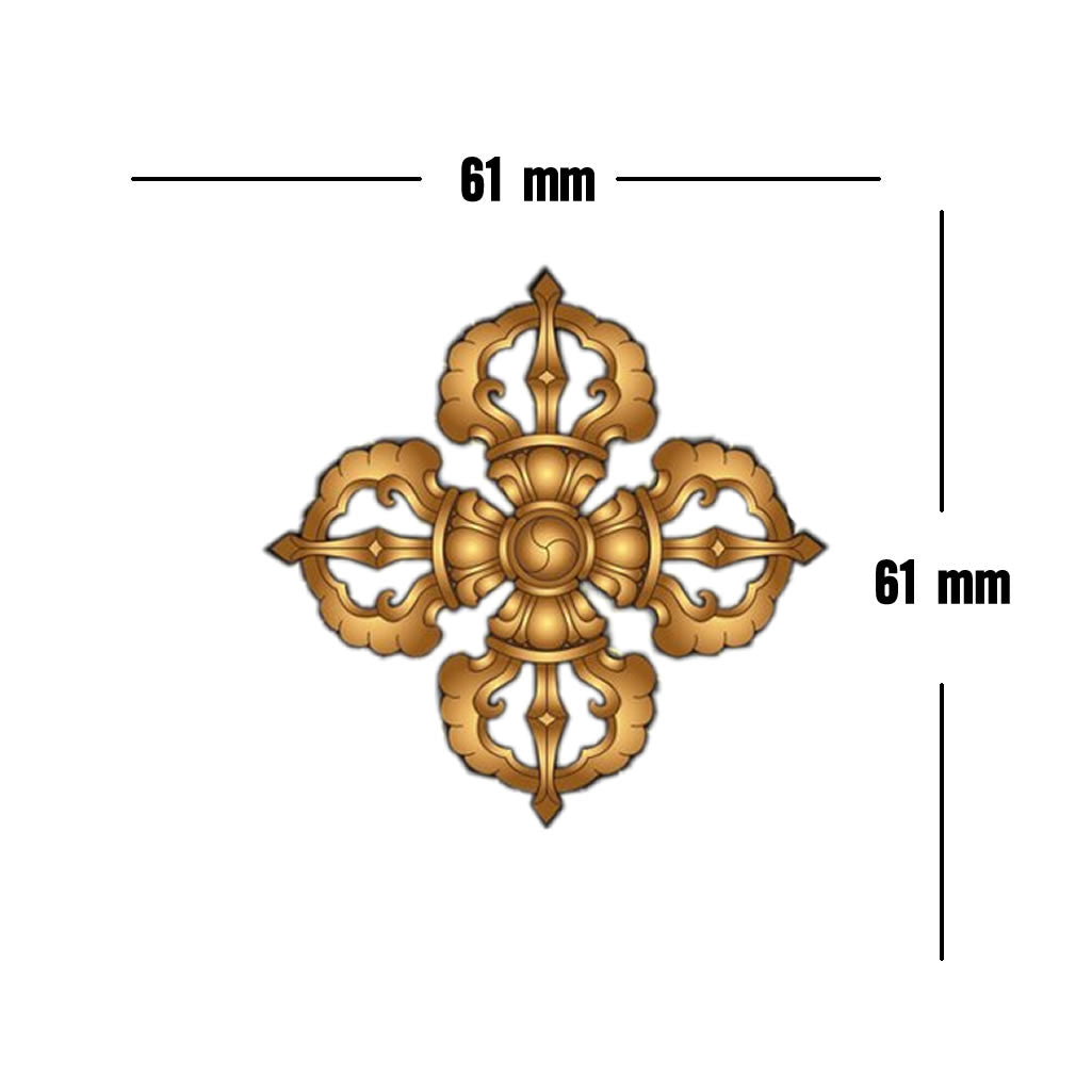 4 x Tibetan Symbols Iron on Screen Print Transfers for fabrics Washable Mandala, 8 Auspicious symbols, Buddha, Dhorje