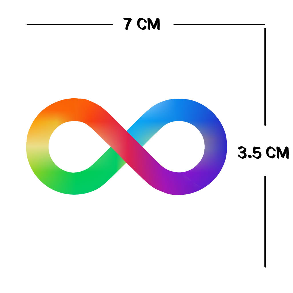 Autism awareness infinity symbol Iron on Screen Print Transfers for Fabrics Machine Washable patch