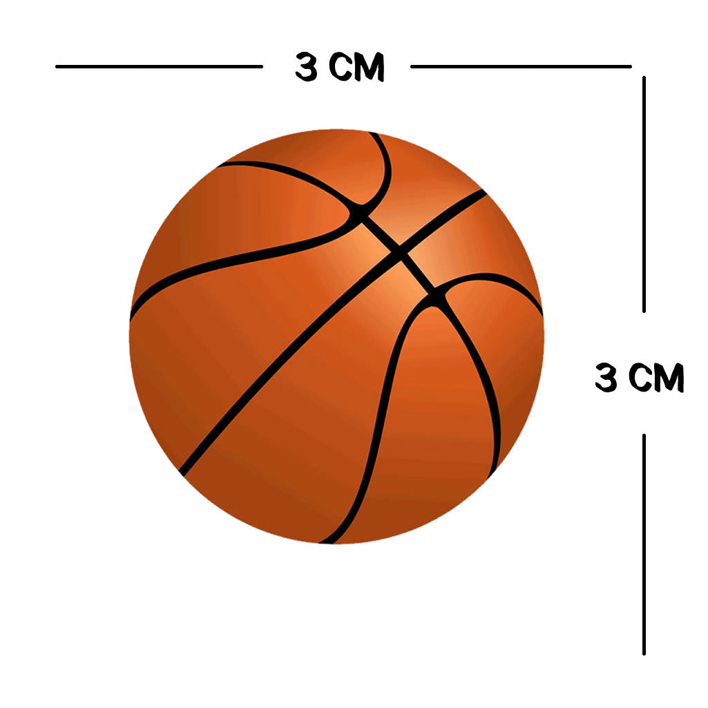 Set of 4 x Basketball Iron on Transfer for fabric basket ball