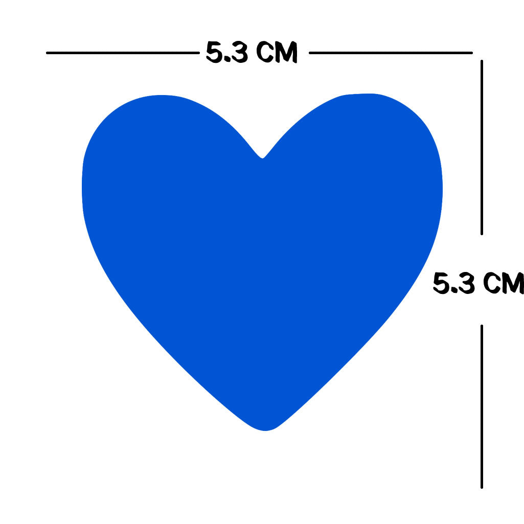 Blue heart Iron on Screen Print Transfers for Fabrics friendship loyalty peace love