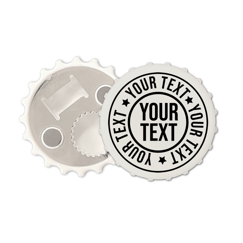 Personalised Custom Magnetic bottle cap opener fridge magnet any text/image 3D UV PRINTED