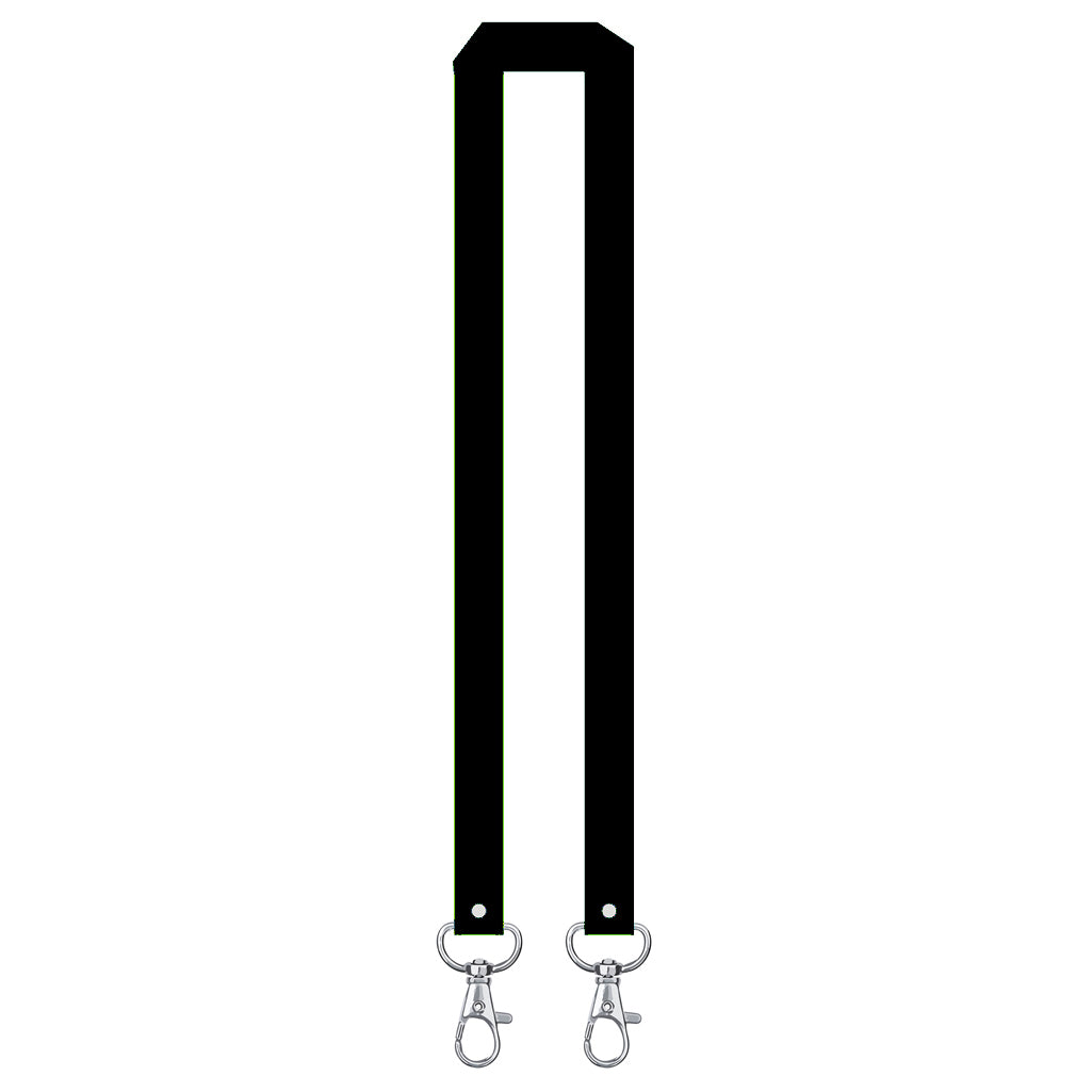 Printed or plain double clip Lanyard - Personalised /custom, neck strap ID CARD Holder Included