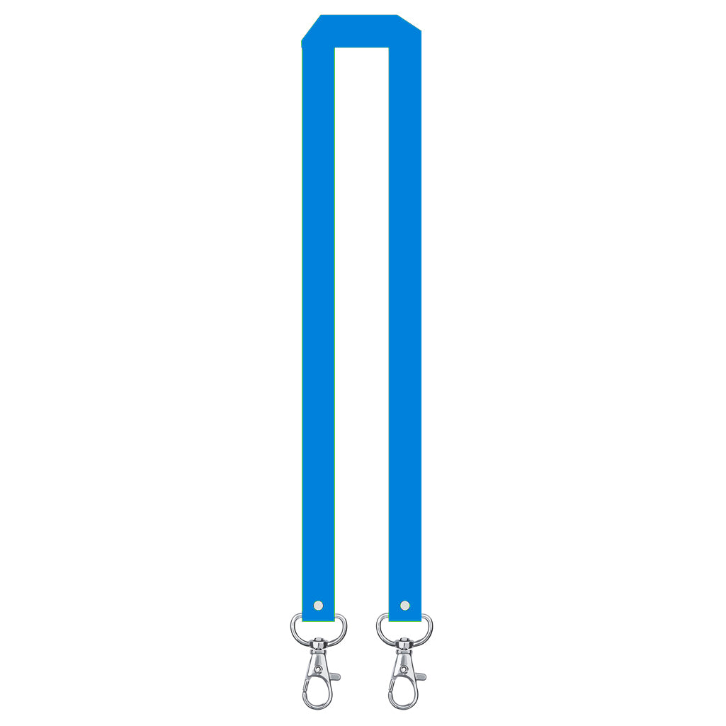 Printed or plain double clip Lanyard - Personalised /custom, neck strap ID CARD Holder Included